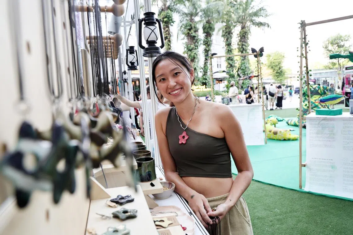 Denise Toh is a ceramicist who sells star-shaped necklaces at weekend pop-up markets.