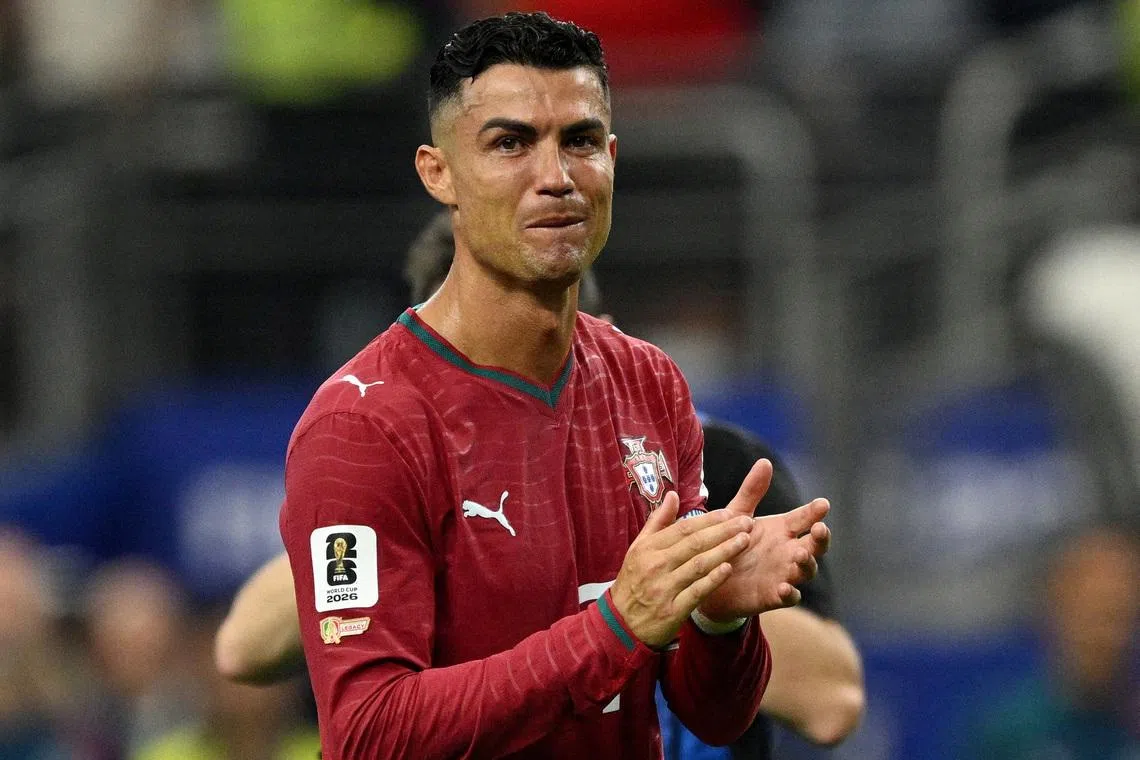 Cristiano Ronaldo leaves the pitch in tears on July 6 after Portugal are eliminated from the World Cup following their defeat by Spain.