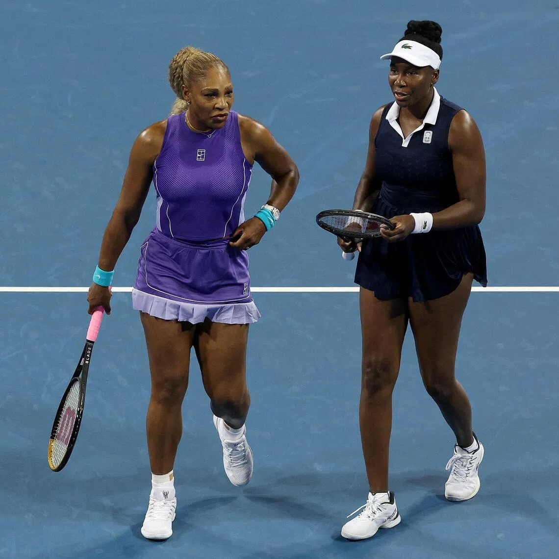 Serena Williams (left) and Venus Williams have received a women’s doubles wildcard entry at the US Open, tournament organisers said on Aug 26.