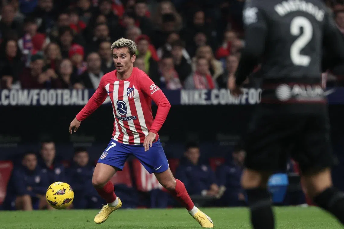 Atletico Madrid's Antoine Griezmann is second in the La Liga's scoring charts with nine goals.