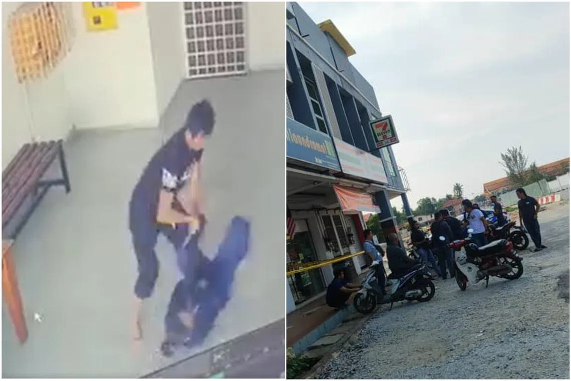 The police are on the lookout for the attacker, who is said to have made his escape in a Proton Wira.