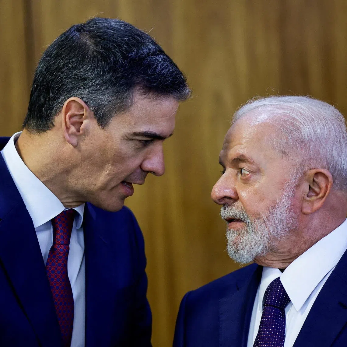 FILE PHOTO: Brazil's President Luiz Inacio Lula da Silva and Spain's Prime Minister Pedro Sanchez meet at the Planalto Palace in Brasilia, Brazil, March 6, 2024. REUTERS/Ueslei Marcelino/File Photo