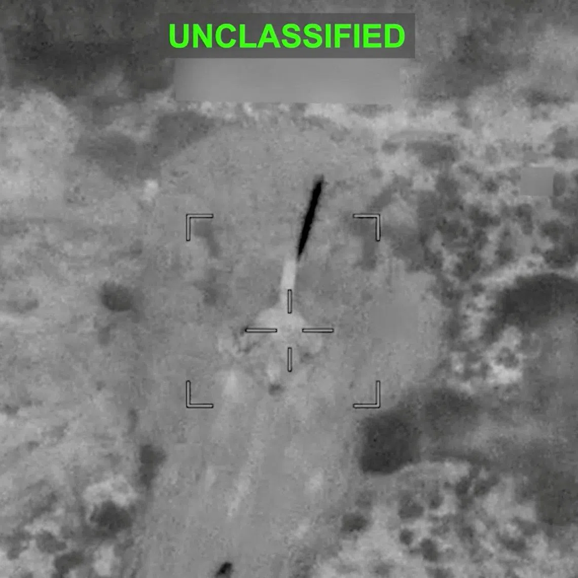 A projectile approaches a target at an unknown location, during what U.S. Central Command (CENTCOM) says are strikes on Iran, in this screen grab taken from a handout video released on July 12, 2026. U.S. Central Command/Handout via REUTERS