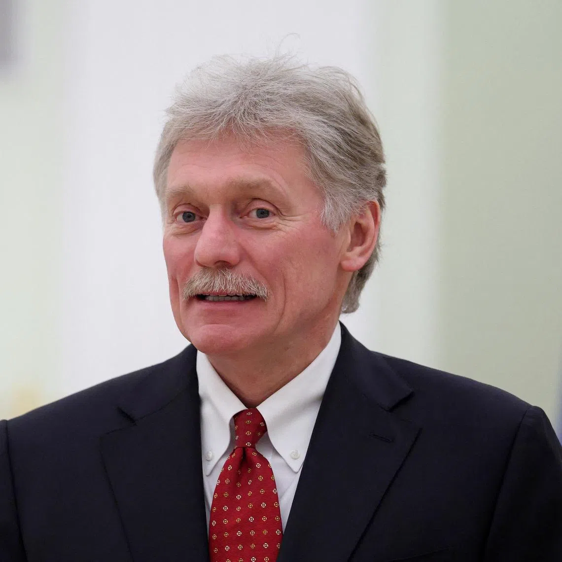 Kremlin spokesman Dmitry Peskov attends a meeting of Russian President Vladimir Putin with Palestinian President Mahmoud Abbas at the Kremlin in Moscow, Russia, January 22, 2026. REUTERS/Ramil Sitdikov/Pool