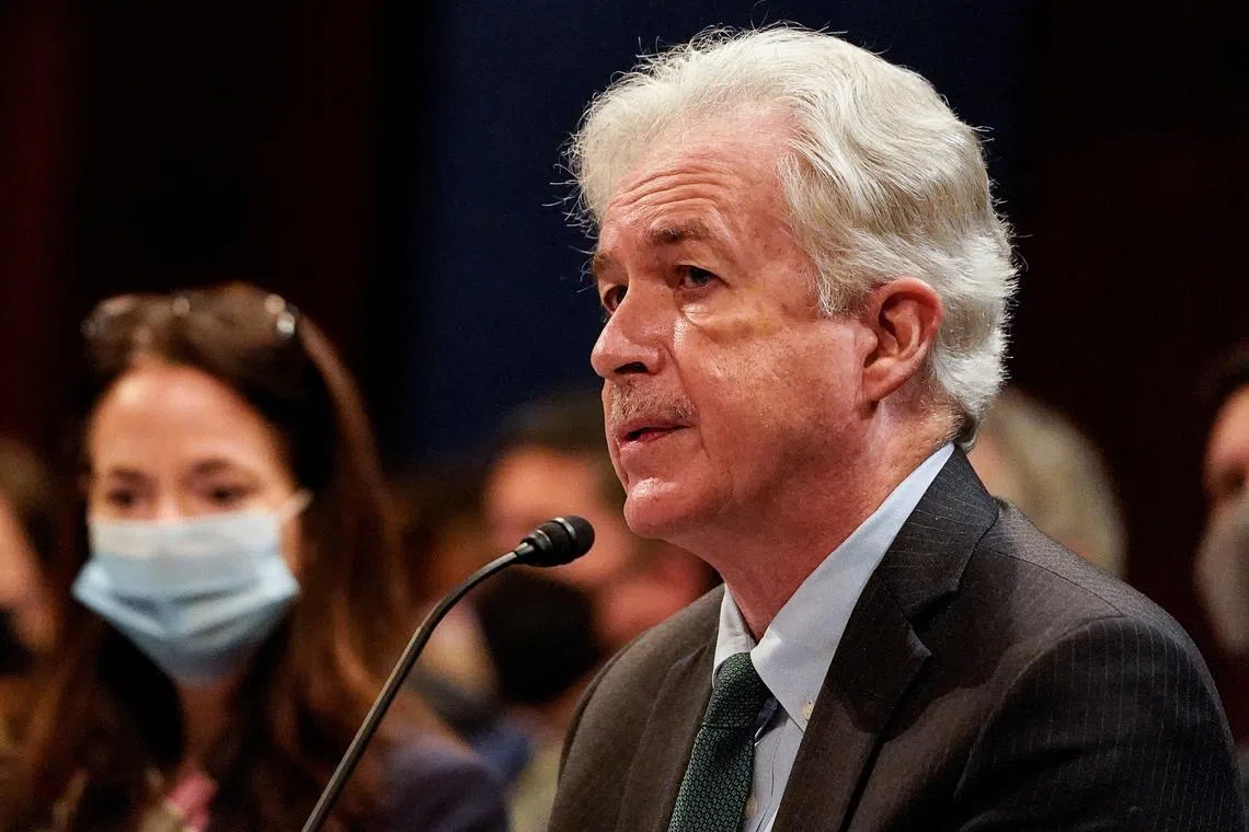 CIA director Bill Burns said support for Ukraine might temper a Chinese view that the United States “was in terminal decline”.