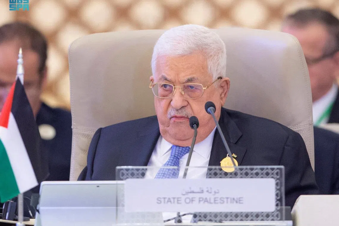 Palestinian president Mahmud Abbas attending the Arab League Summit in Jeddah in May 2023.
