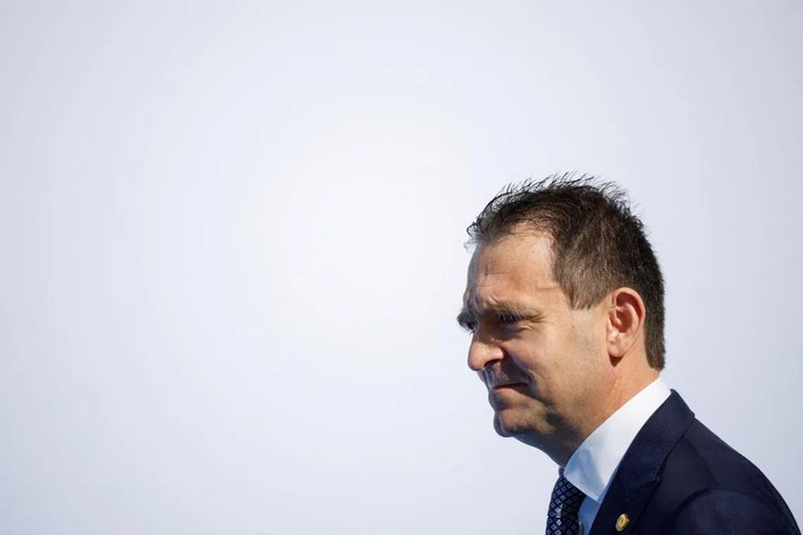 Slovakian Prime Minister Ludovit Odor attends the European Political Community Summit in Granada, Spain October 5, 2023. REUTERS/Juan Medina/File Photo