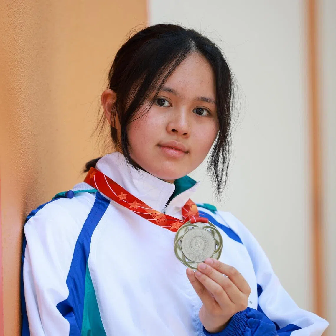 ST20260423_202619800418/syfence23/Sienna Yang/Jason Quah

Celeste Koay from CHIJ St Nicholas Girls’ School (Secondary), silver medallist of B Div Girls Sabre pictured April 23, 2026. 