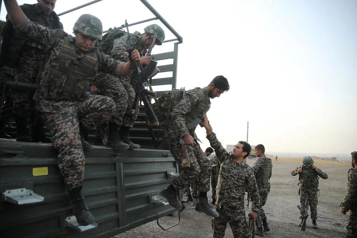 The Treasury said it imposed sanctions on Islamic Revolutionary Guard Corps Qods Force officials who train and assist members of Hamas and other militant groups.