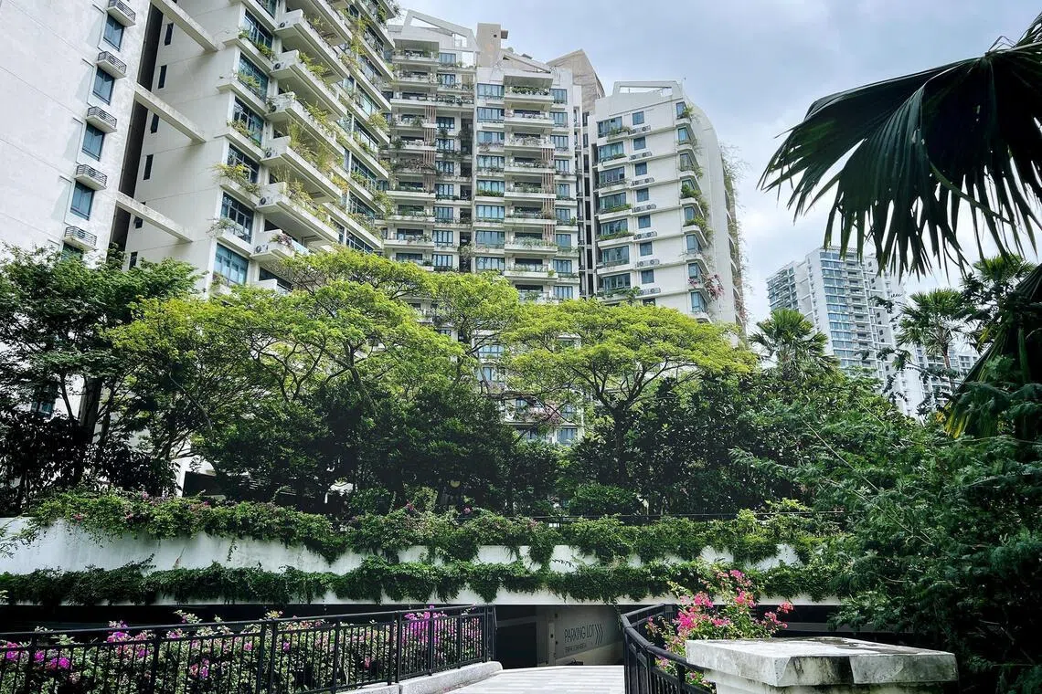 A block of residential apartments in Johor's Forest City.