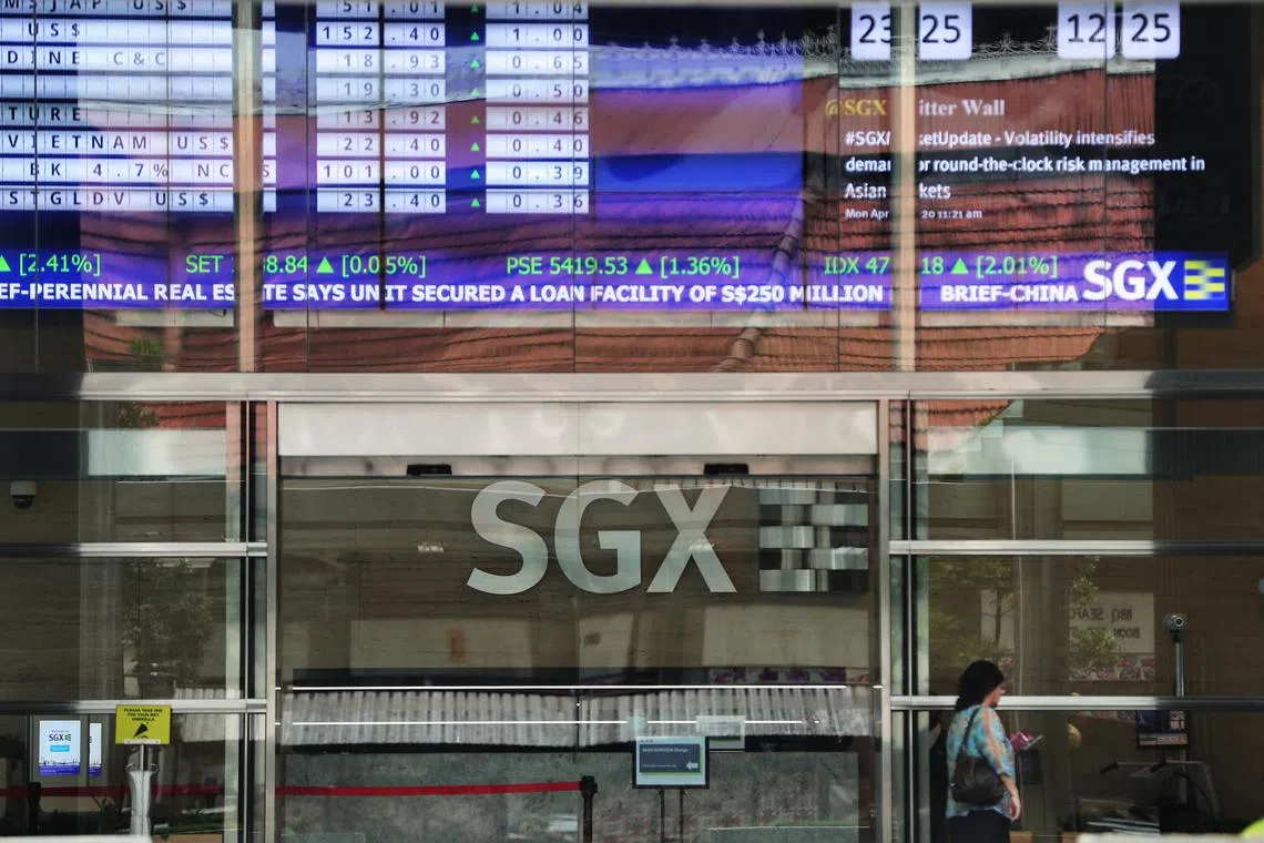 The Singapore Exchange (SGX) taken on 6 April 2020.