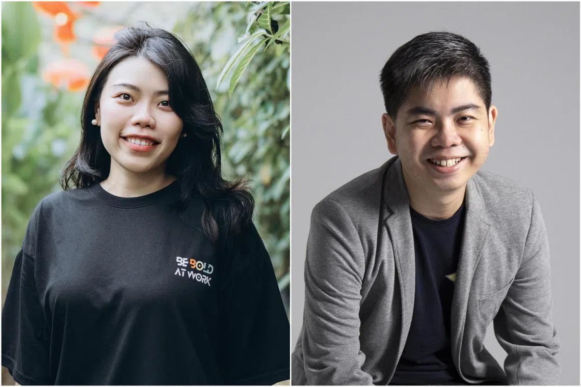 Ms Clarice Song, co-founder of Bold at Work, and Mr Marvin Kang, executive director at The Astronauts Collective, offer advice.