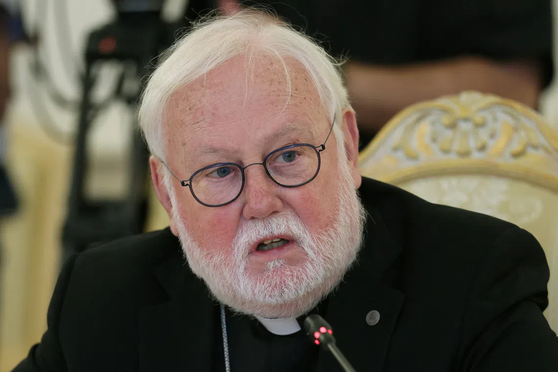 Archbishop Paul Richard Gallagher, Vatican envoy and Secretary for Relations with States and International Organisations of the Holy See, attends a meeting with Russian Foreign Minister Sergei Lavrov in Moscow, Russia August 25, 2026. REUTERS/Ramil Sitdikov/Pool