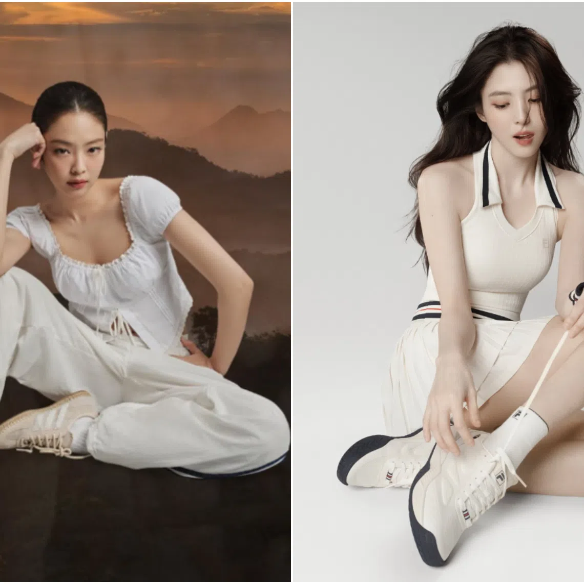 K-stars like Jennie (left) and Han So-hee (right) are ambassadors for sports brands Adidas and Fila.
