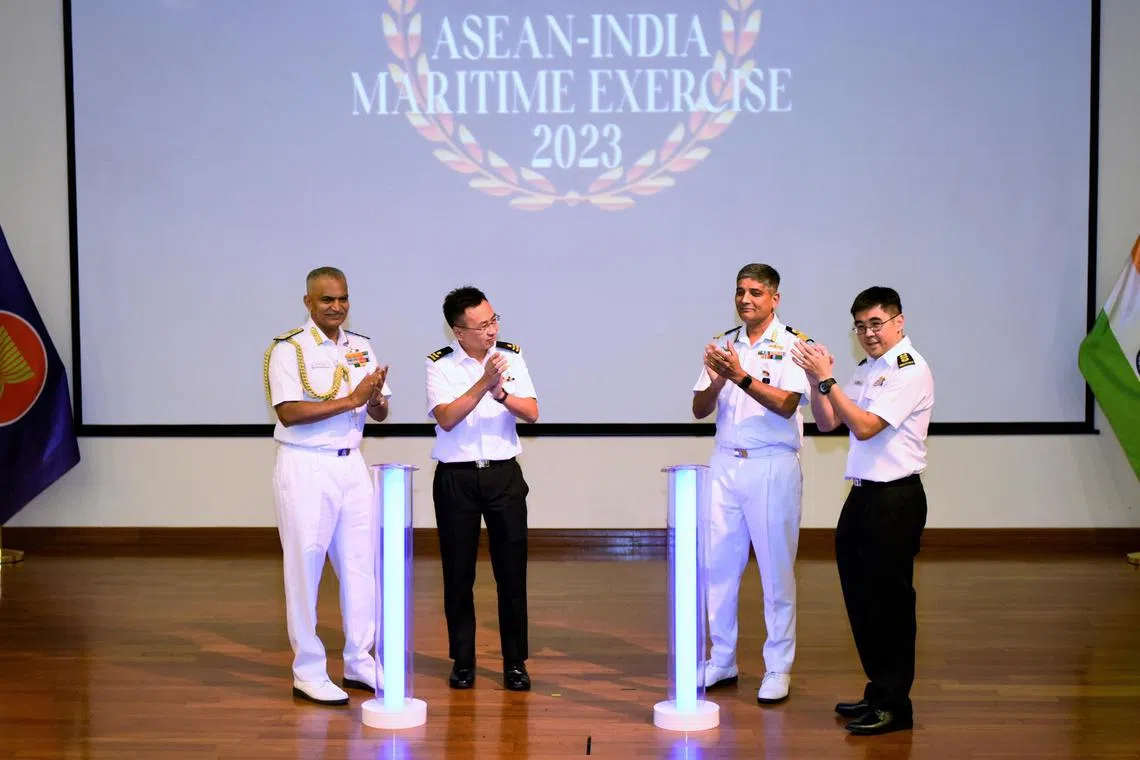 The exercise is being co-hosted by Singapore in its capacity as the country coordinator for Asean-India Dialogue Relations from 2021 to 2024.