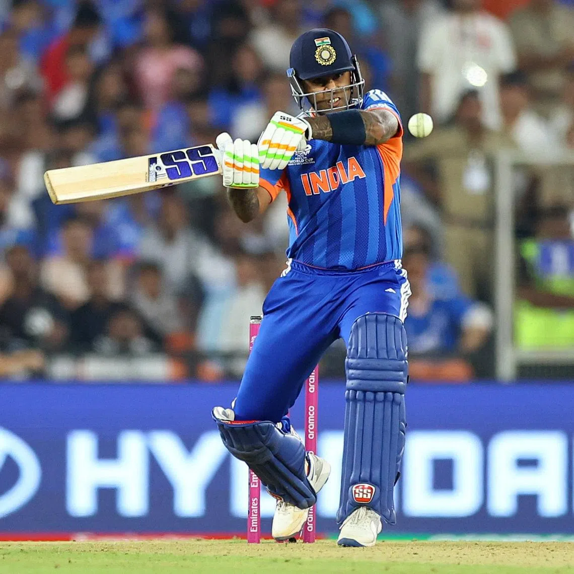Cricket - ICC Men's T20 World Cup 2026 - Final - India v New Zealand - Narendra Modi Stadium, Ahmedabad, India - March 8, 2026 India's Suryakumar Yadav in action REUTERS/Anushree Fadnavis