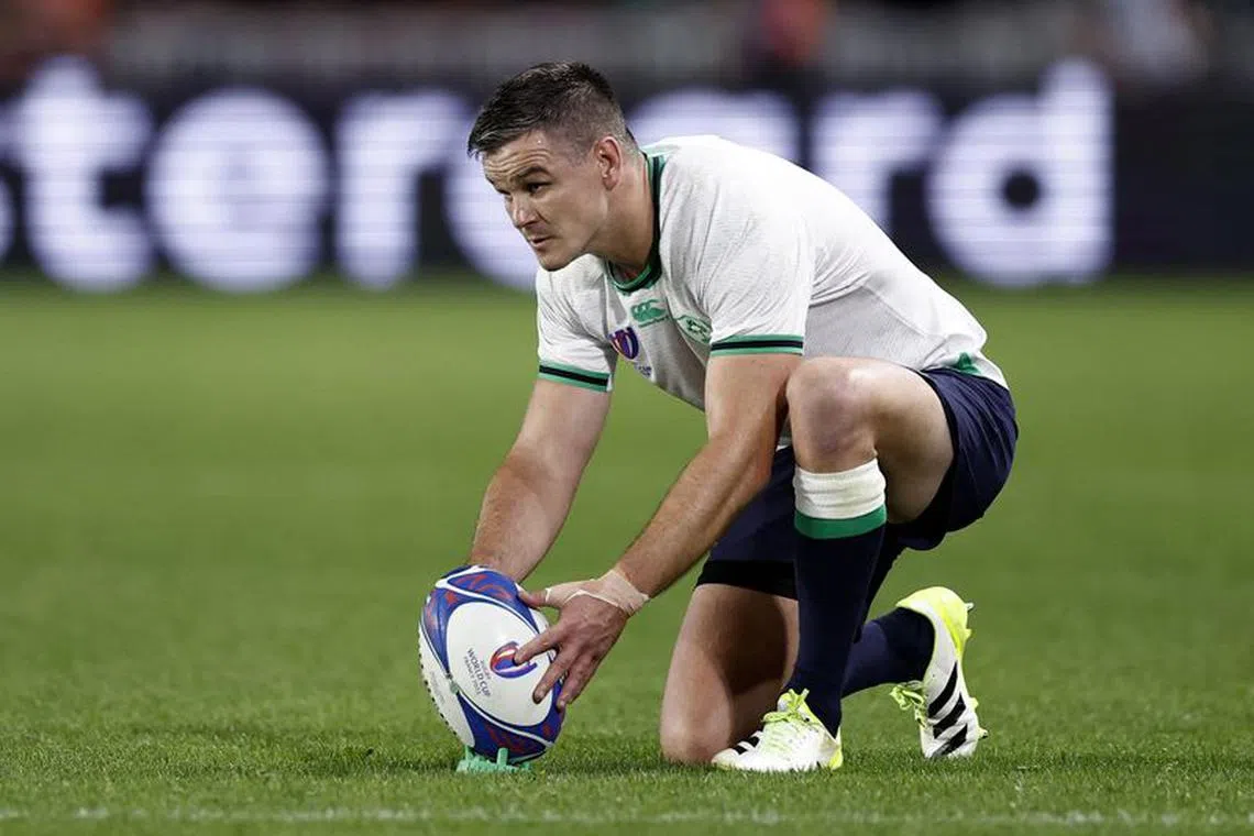Rugby Union - Rugby World Cup 2023 - Pool B - Ireland v Tonga - The Stade de la Beaujoire - Louis Fonteneau, Nantes, France - September 16, 2023  Ireland's Johnny Sexton in action REUTERS/Benoit Tessier