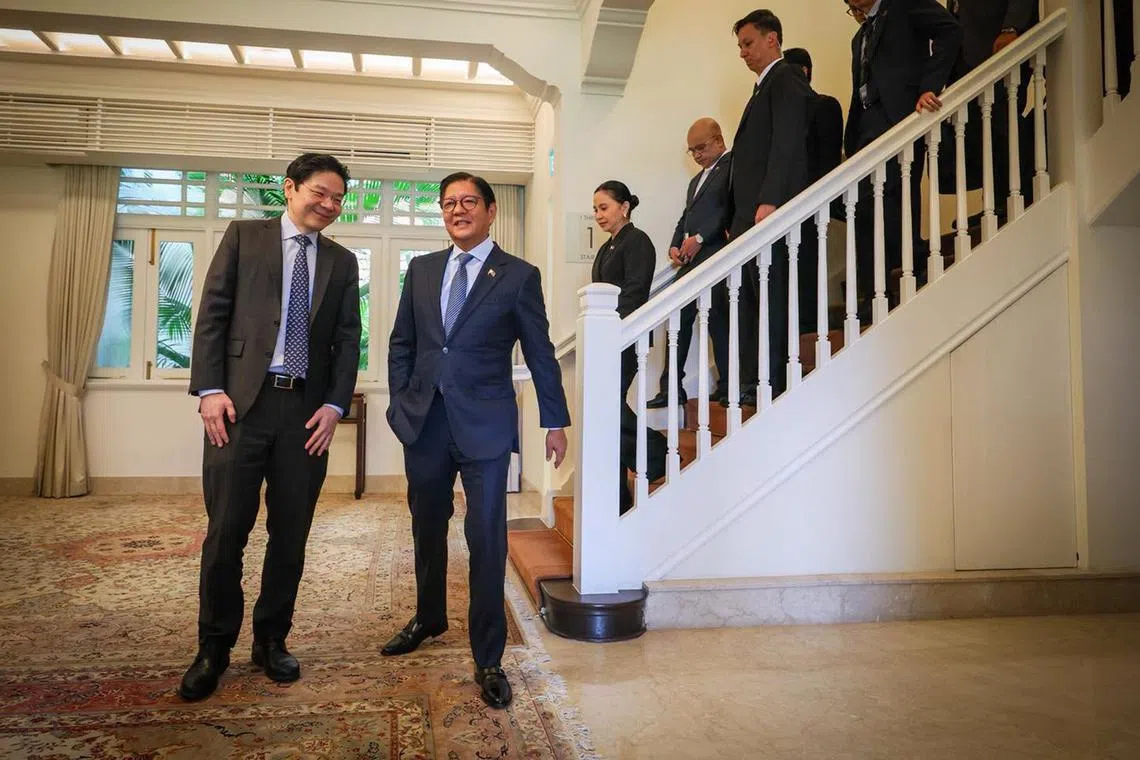 Prime Minister Lawrence Wong met Philippine President Ferdinand Marcos Jr in Singapore on July 15.