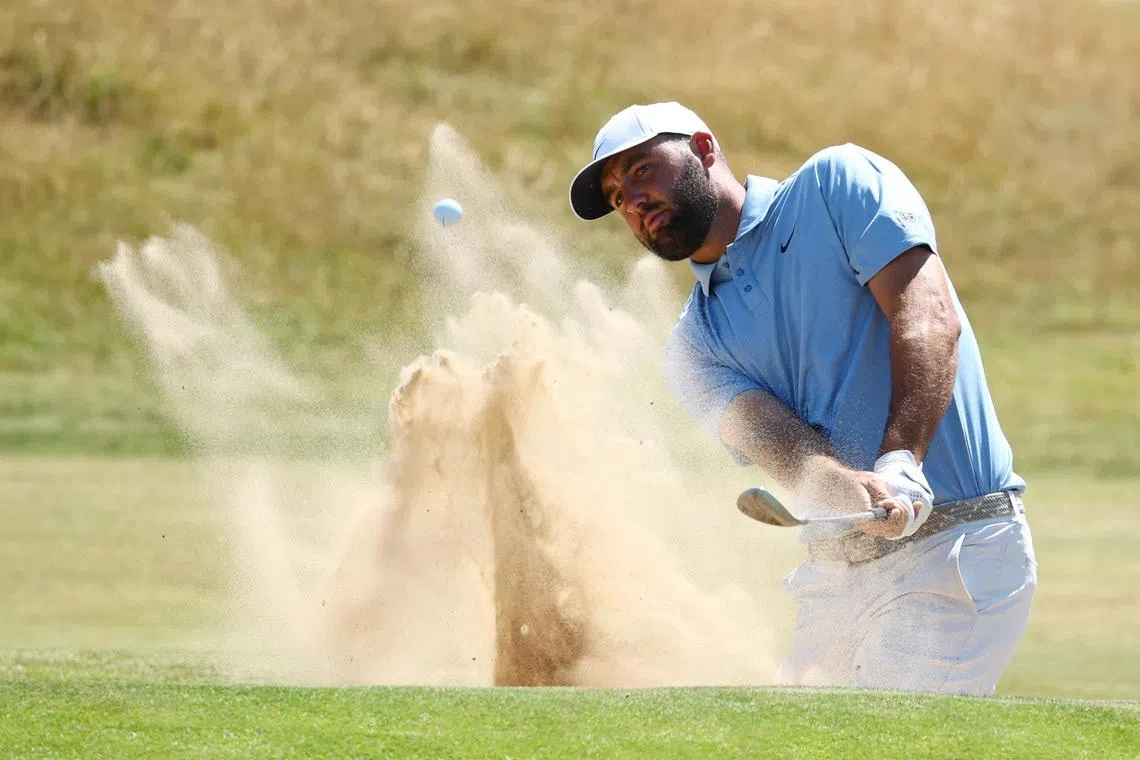 Golf - The 154th Open Championship - Royal Birkdale Golf Club, Southport, Britain - July 12, 2026 Scottie Scheffler of the U.S. during practice ahead of Open Championship REUTERS/Phil Noble