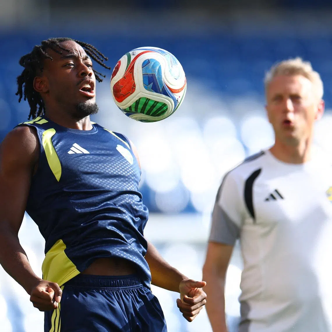 Soccer Football - FIFA World Cup 2026 - Sweden Training - FC Dallas Stadium, Frisco, Texas, U.S. - June 24, 2026 Sweden's Anthony Elanga during training REUTERS/Hannah Mckay