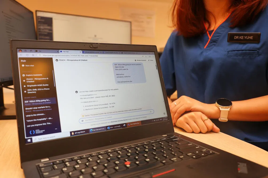 The AI chatbot was soft-launched in December 2024 for the benefit of doctors at SGH’s Preoperative Assessment Clinic.