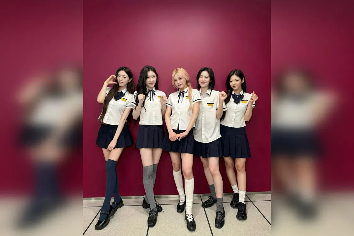 South Korean girl group Itzy comprises (from left) Yuna, Chaeryeong, Yeji, Ryujin and Lia.