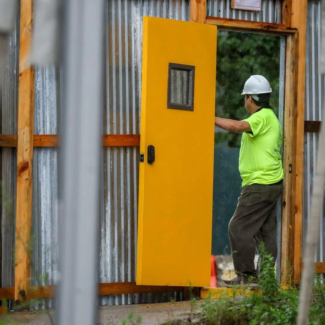 A construction worker during a groundbreaking ceremony for the Casanova Residence affordable housing project in the Hunts Point neighborhood of the Bronx borough of New York, US, on Monday, Aug. 3, 2026. Mamdani in May released a $22 billion housing plan that aims to build 200,000 new affordable homes and preserve an additional 200,000 existing apartments and homes over the next decade. Photographer: Michael Nagle/Bloomberg