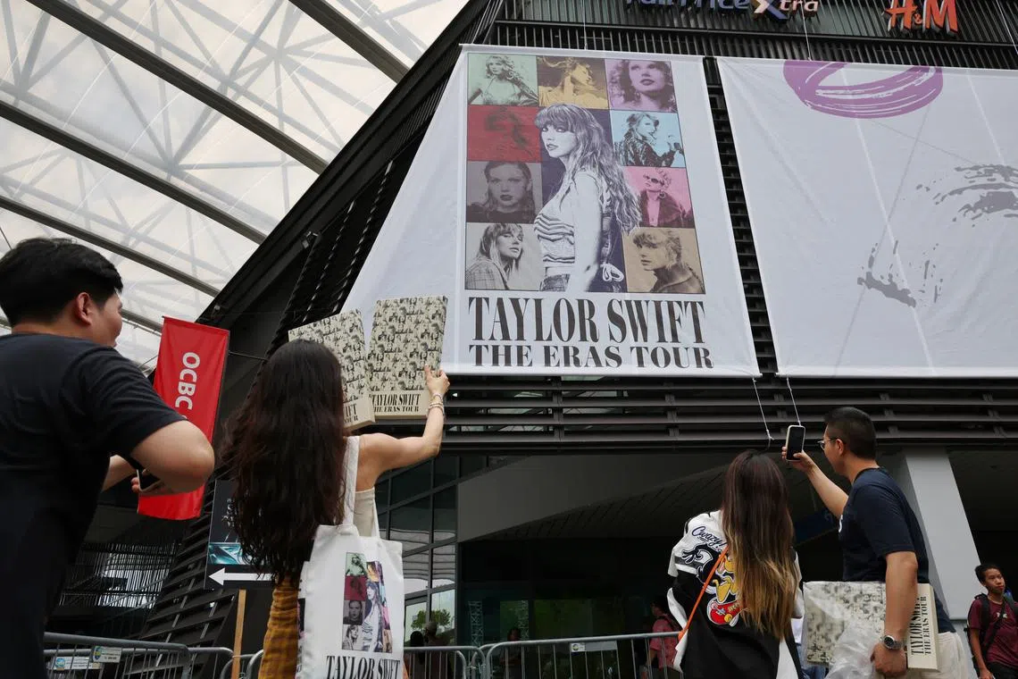 In March 2024, Taylor Swift performed The Eras Tour across six nights in Singapore.