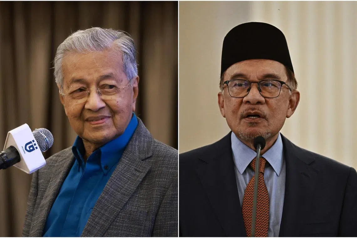 Dr Mahathir (left) demanded on Monday that PM Anwar back his claim.