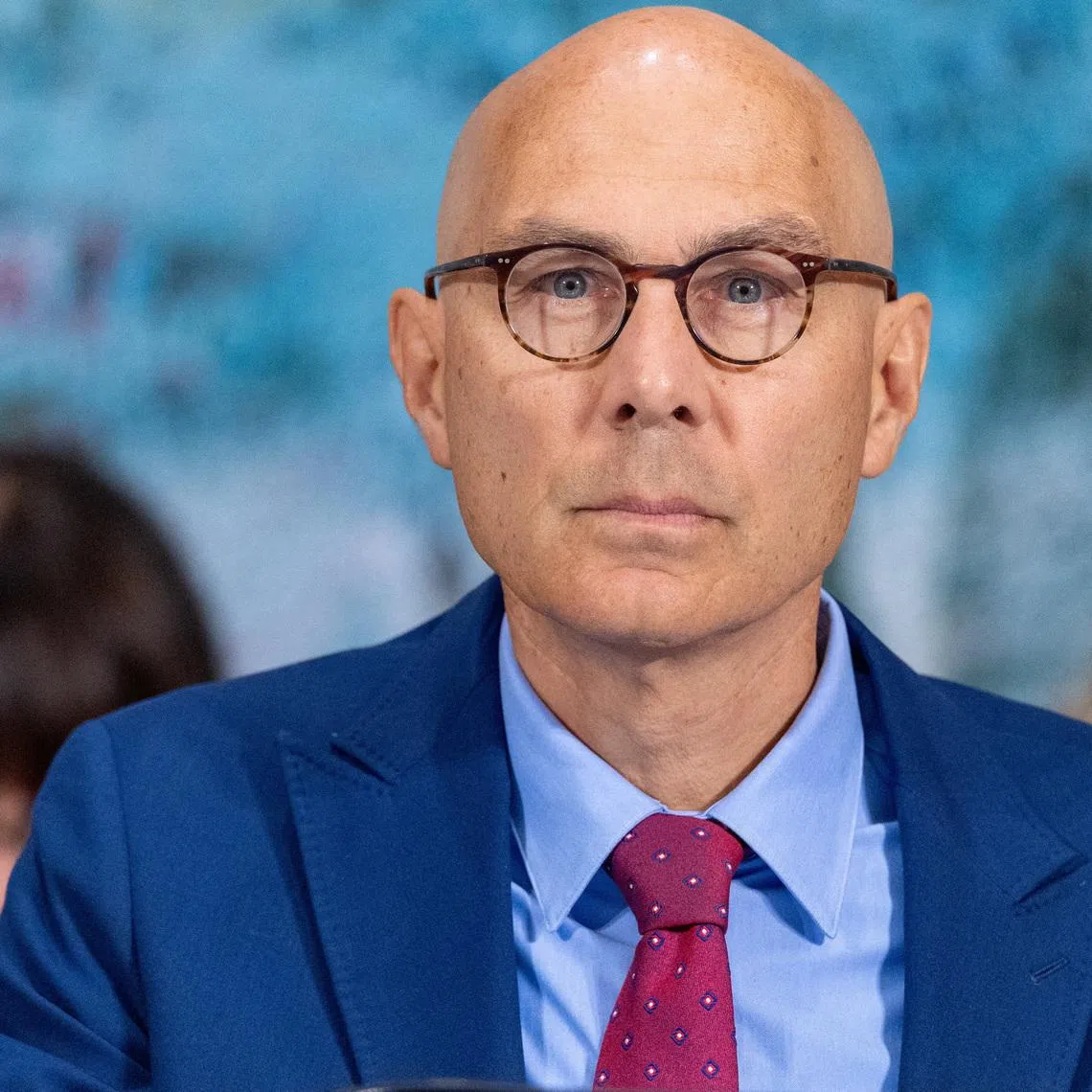 Volker Turk, United Nations High Commissioner for Human Rights, attends the Human Rights Council at the UN European headquarters in Geneva, Switzerland, September 8, 2025. REUTERS/Denis Balibouse