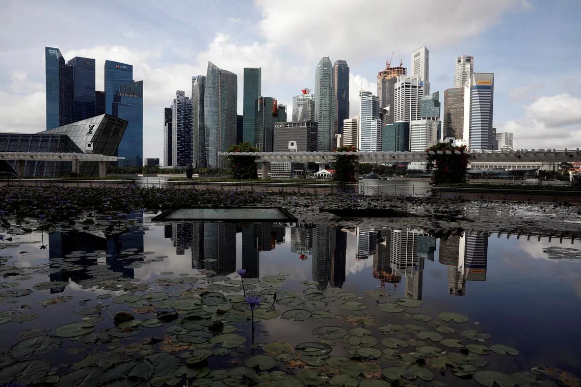 FILE PHOTO: A view of the city skyline in Singapore January 25, 2021. REUTERS/Edgar Su/File Photo