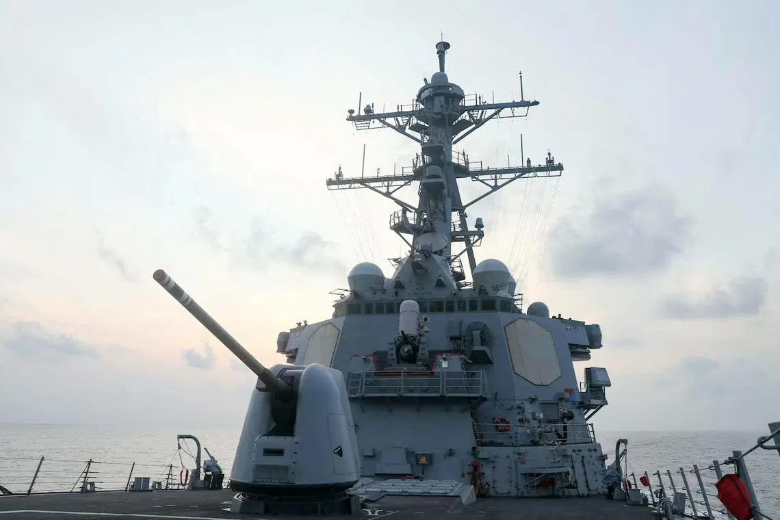 The US Navy said warship USS Milius conducted a “routine Taiwan Strait transit”. 