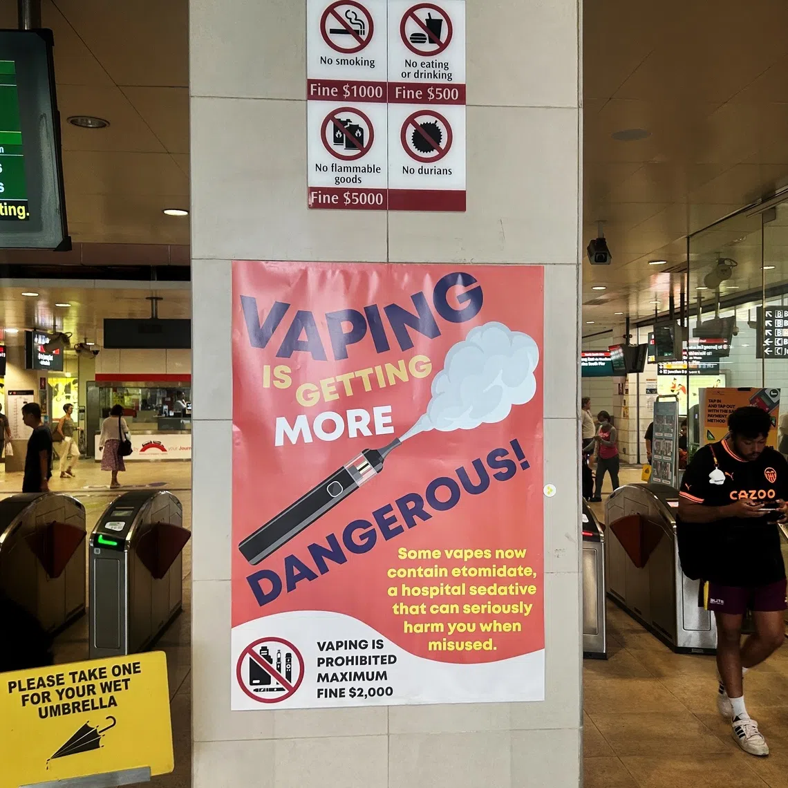 The teen is the first foreigner here to lose her long-term visit pass over the possession of etomidate vapes.