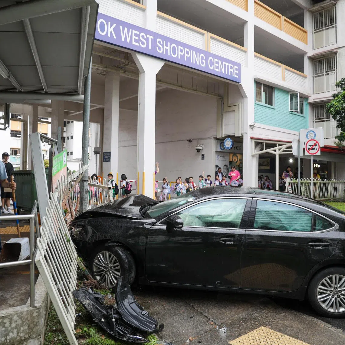The elderly driver was conscious when taken to the National University Hospital.