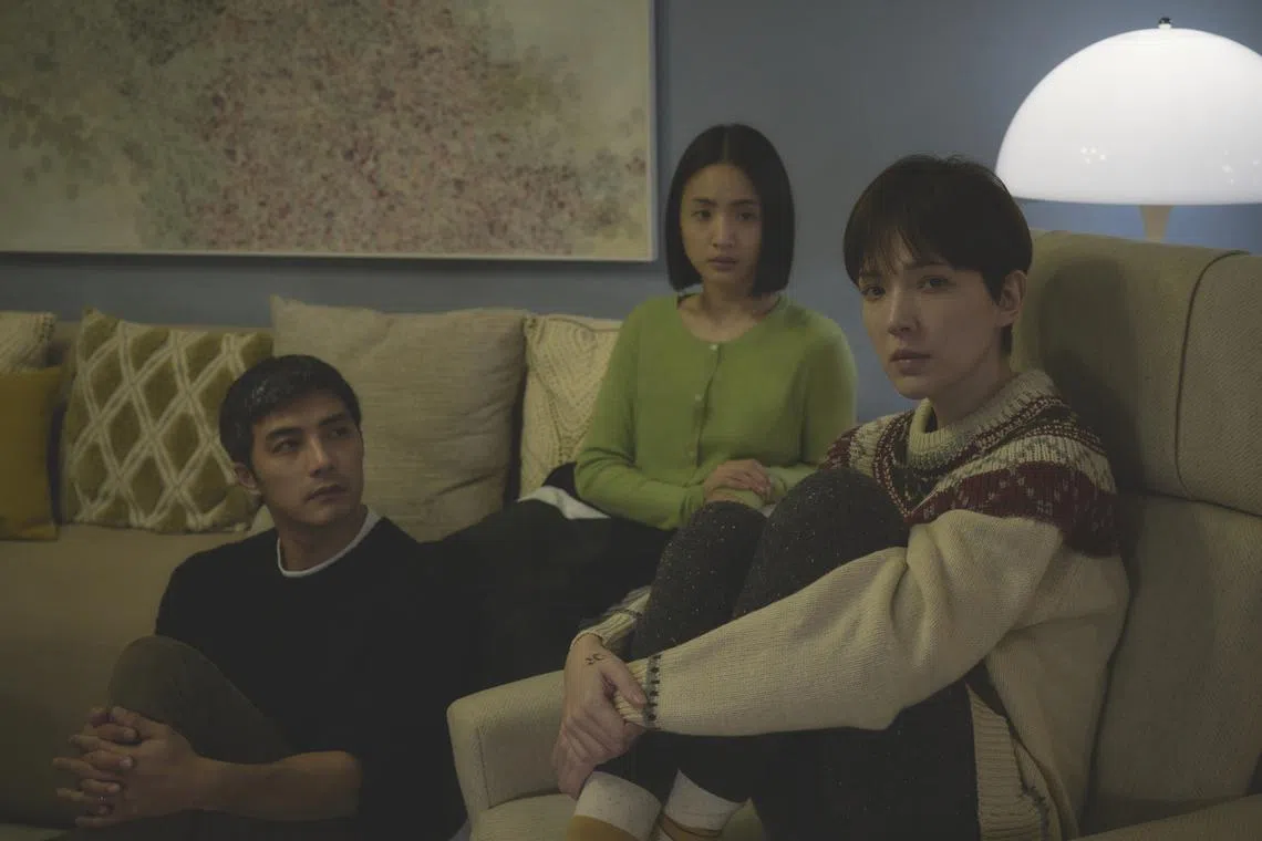 From left: Mike He, Ariel Lin and Tiffany Hsu are caught in a love triangle in Imperfect Us.                  