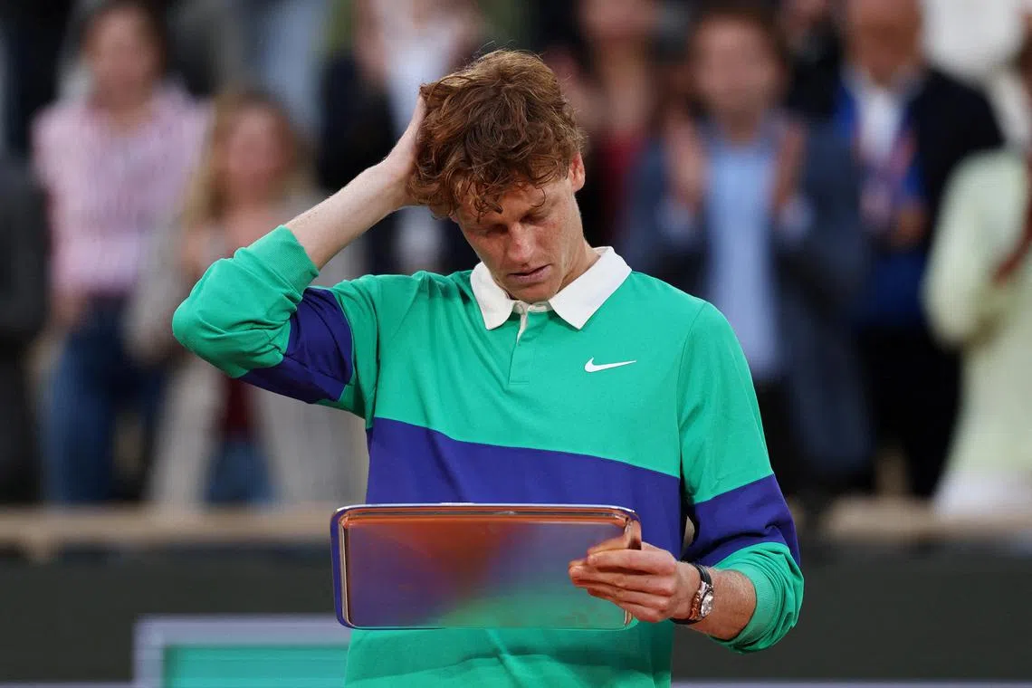 Losing can be bewildering but Jannik Sinner spoke gracefully at the French Open after the final, to the crowd and later to the media. 