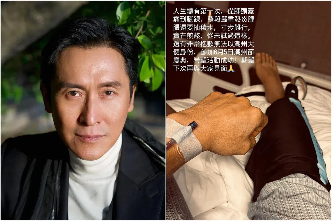 Joe Ma (left) shared on social media on June 3 a photo of himself in hospital.