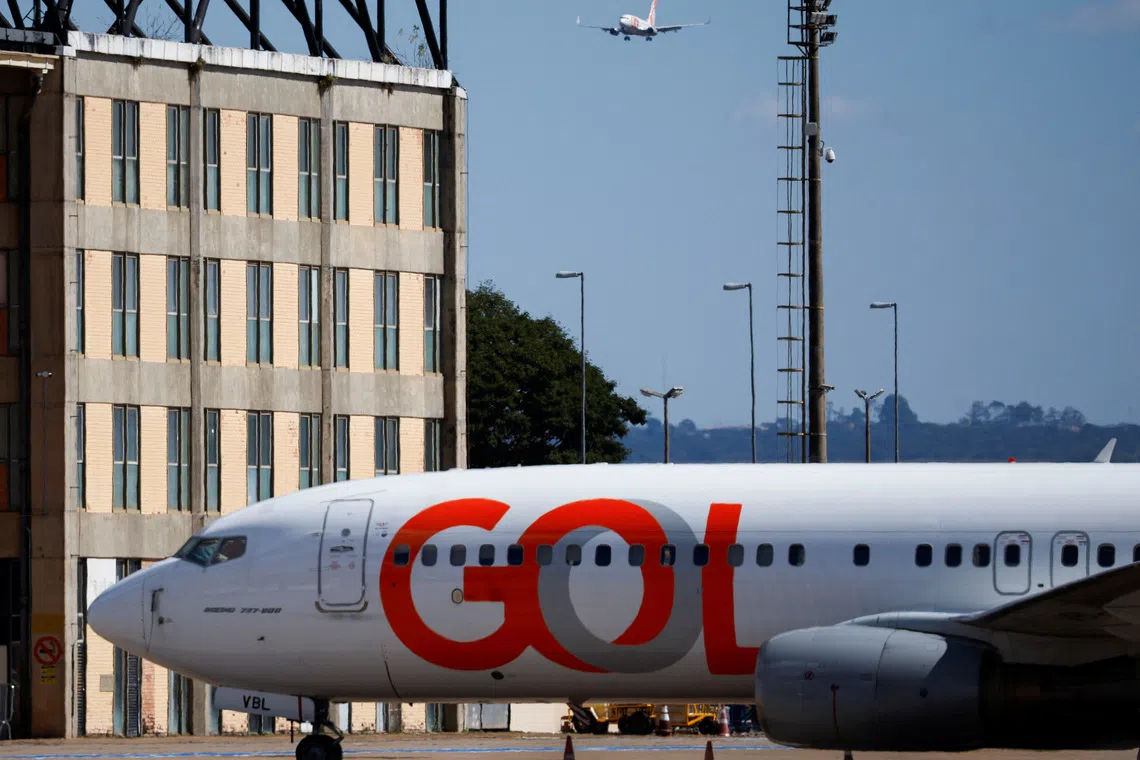 An airplane of Brazilian airline Gol is seen at Brasilia International Airport, in Brasilia, Brazil May 27, 2024.REUTERS/Adriano Machado