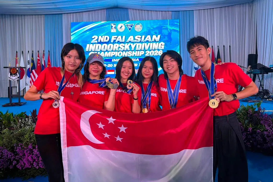 Singapore win 5 out of 9 golds at Asian Indoor Skydiving Championships