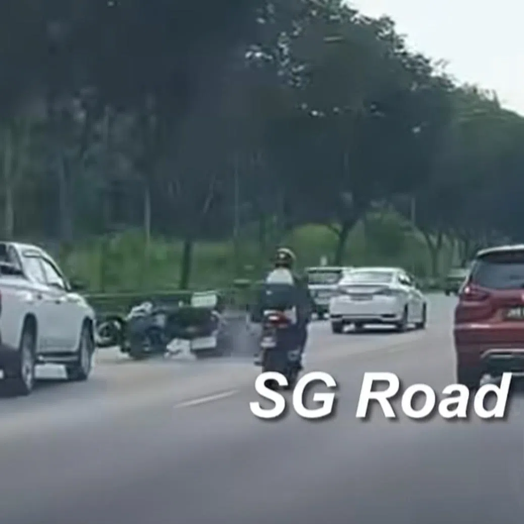 The accident involved four cars and a motorcycle along the SLE towards Tampines Expressway at about 9.30am on June 3.