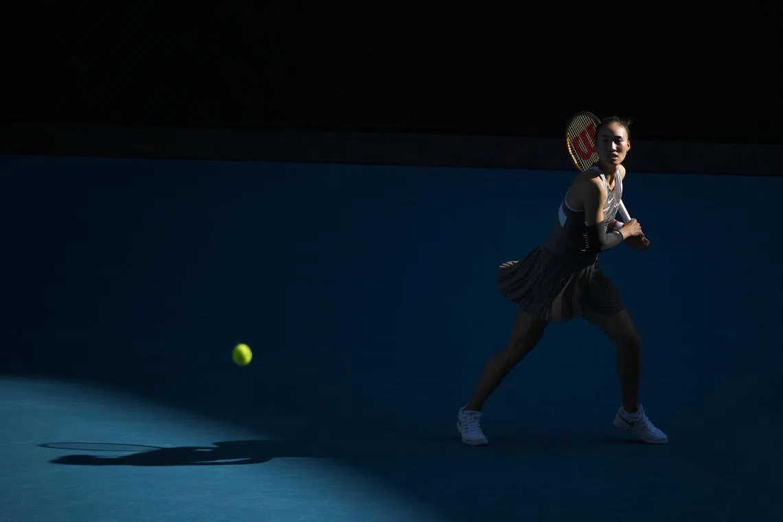 Out of the shadows: Zheng Qinwen of China has a good chance of winning her first Grand Slam singles title at the Australian Open. 