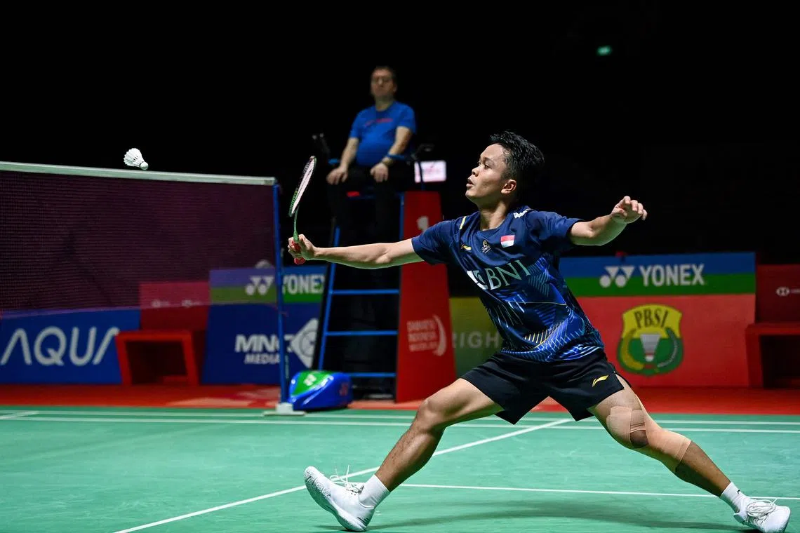 World No. 5 Anthony Ginting, in action here at his home Indonesia Masters in January, reached his maiden All England Open final on March 16, after beating France’s 24th-ranked Christo Popov 19-21 21-5, 21-11 in one hour and 15 minutes.