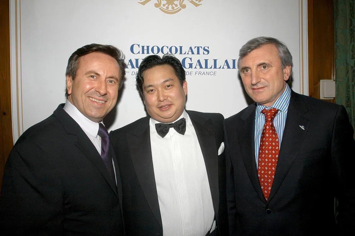 Daniel Boulud, Keith Yoo (Yoo Hyuk-kee), CEO of Debauve and Gallais Chocolate, and Julian Niccolini (Photo by Jamie McCarthy/WireImage)