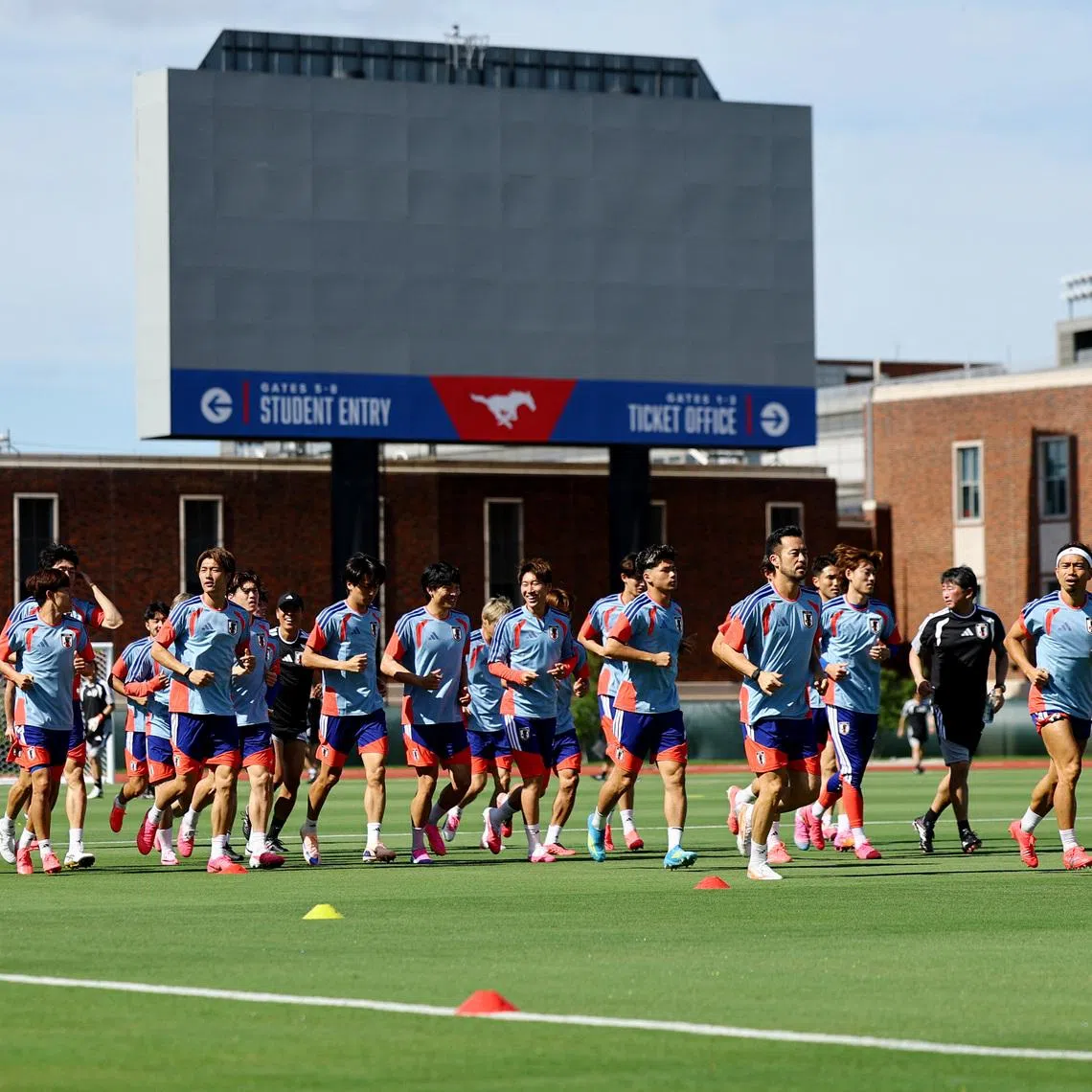 Soccer Football - FIFA World Cup 2026 - FIFA World Cup 2026 - Japan Training - Southern Methodist University, Dallas, Texas, U.S. - June 13, 2026 General view during training REUTERS/Issei Kato