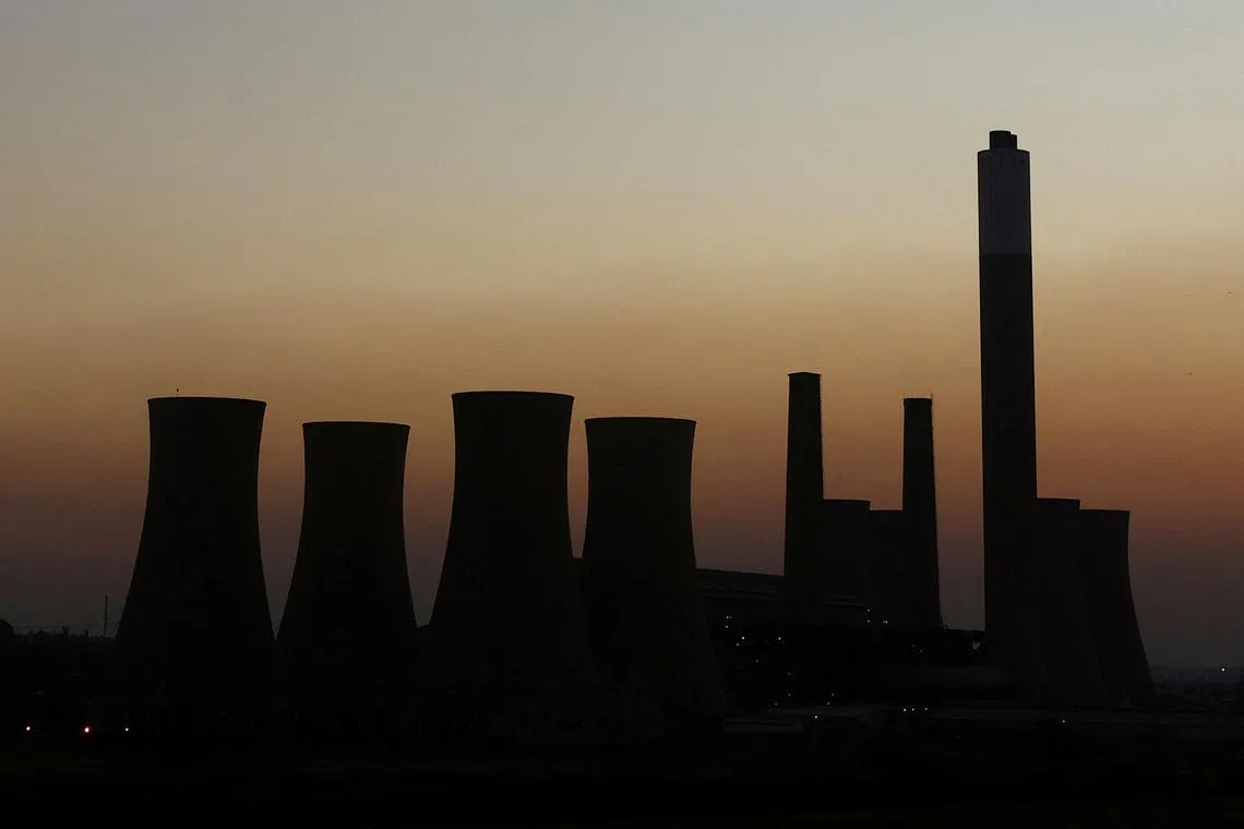 FILE PHOTO: The retired coal-fired Komati Power Station Is seen near Komati village, in the Mpumalanga province in South Africa, May 9, 2024. REUTERS/Siphiwe Sibeko/File Photo
