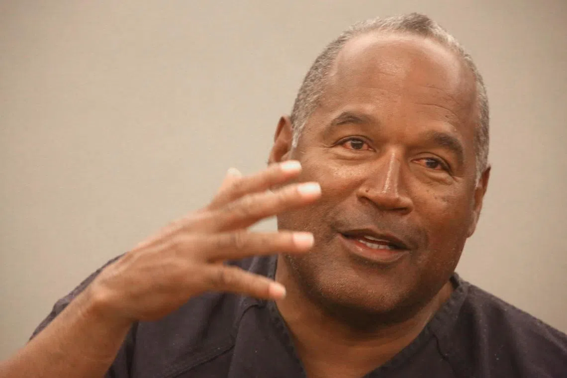 FILE PHOTO: O.J. Simpson testifies during an evidentiary hearing in Clark County District Court in Las Vegas, Nevada May 15, 2013.  REUTERS/Jeff Scheid/Pool/File Photo