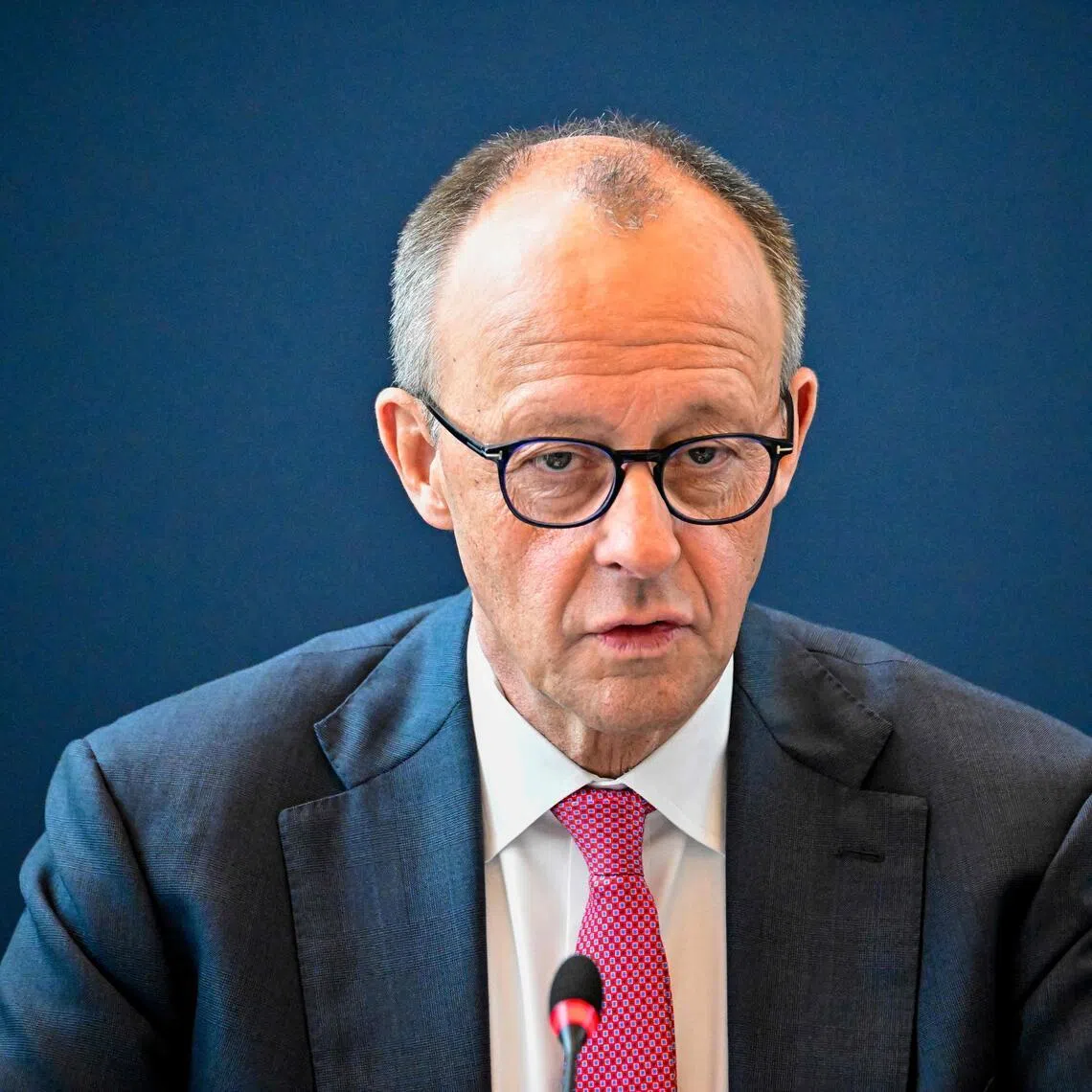 German Chancellor and leader of Germany's Christian Democratic Union (CDU) Friedrich Merz attends the CDU's leadership meeting at the party's headquarters in Berlin, on April 13, 2026. 