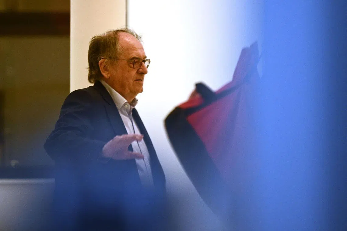 French Football Federation president Noel Le Graet leaving the French Sports Ministry after attending a hearing as part of a government audit of the federation in Paris, on Jan 10, 2023. 