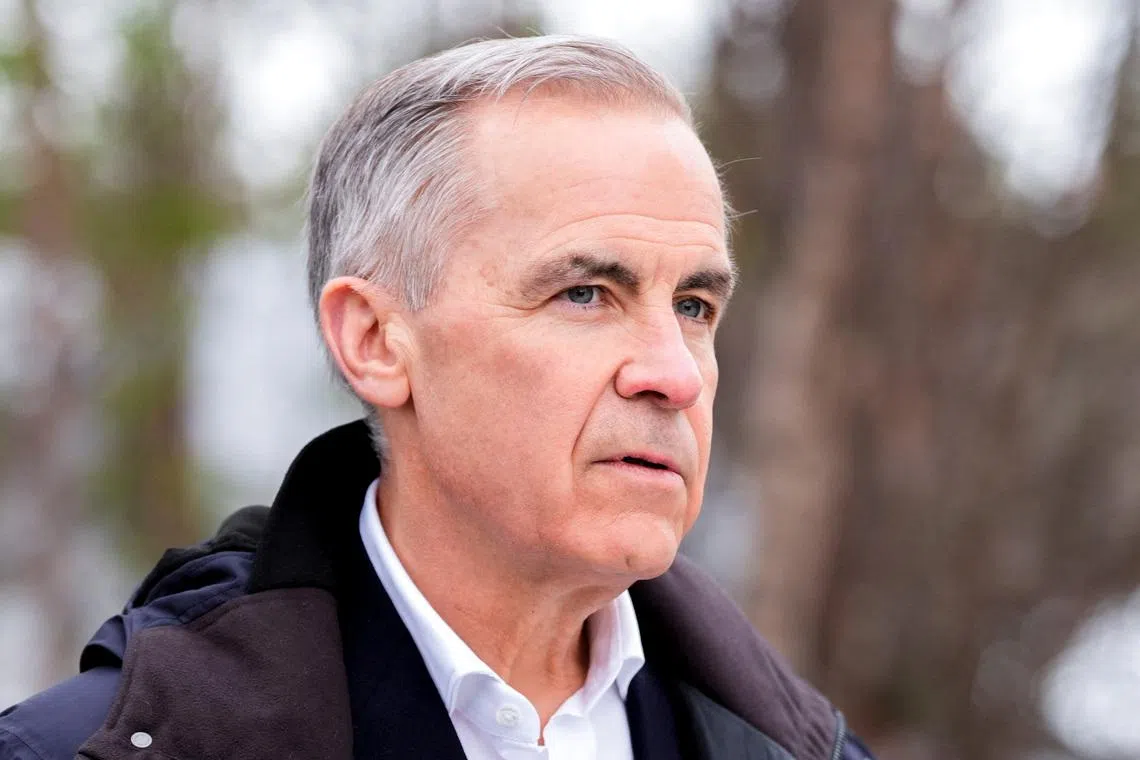 Canadian Prime Minister Mark Carney during Cold Response 2026 military exercise,  in Bardufoss, Norway, March 13, 2026.   NTB/Lise Aserud /via REUTERS