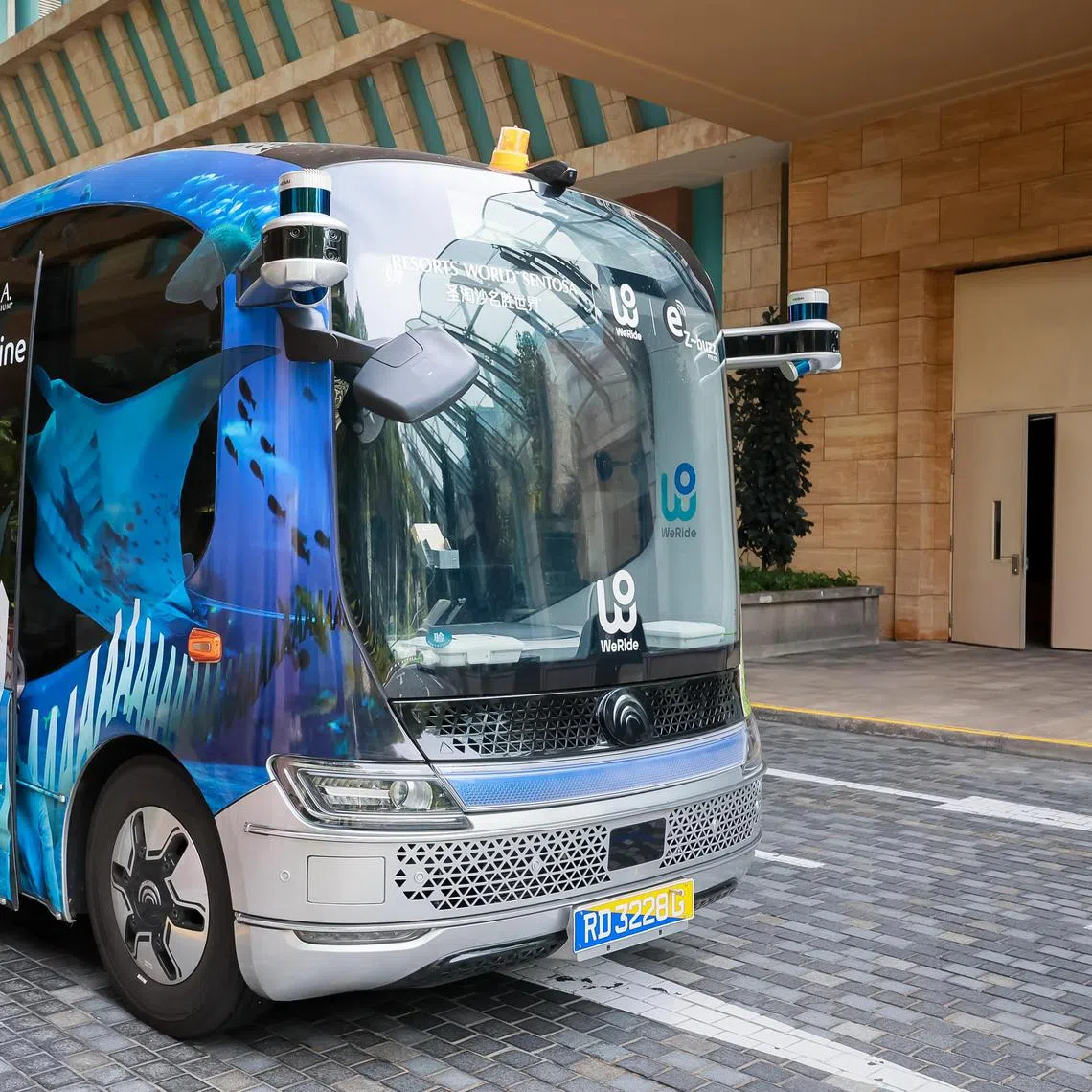 WeRide Singapore’s autonomous vehicle at Resorts World Sentosa on July 12, 2024.